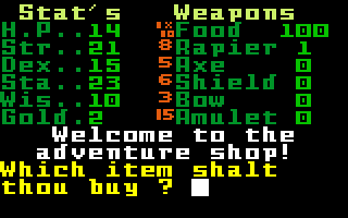 Akalabeth: World of Doom - Intellivision