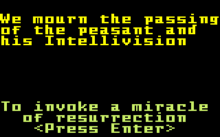 Akalabeth: World of Doom - Intellivision